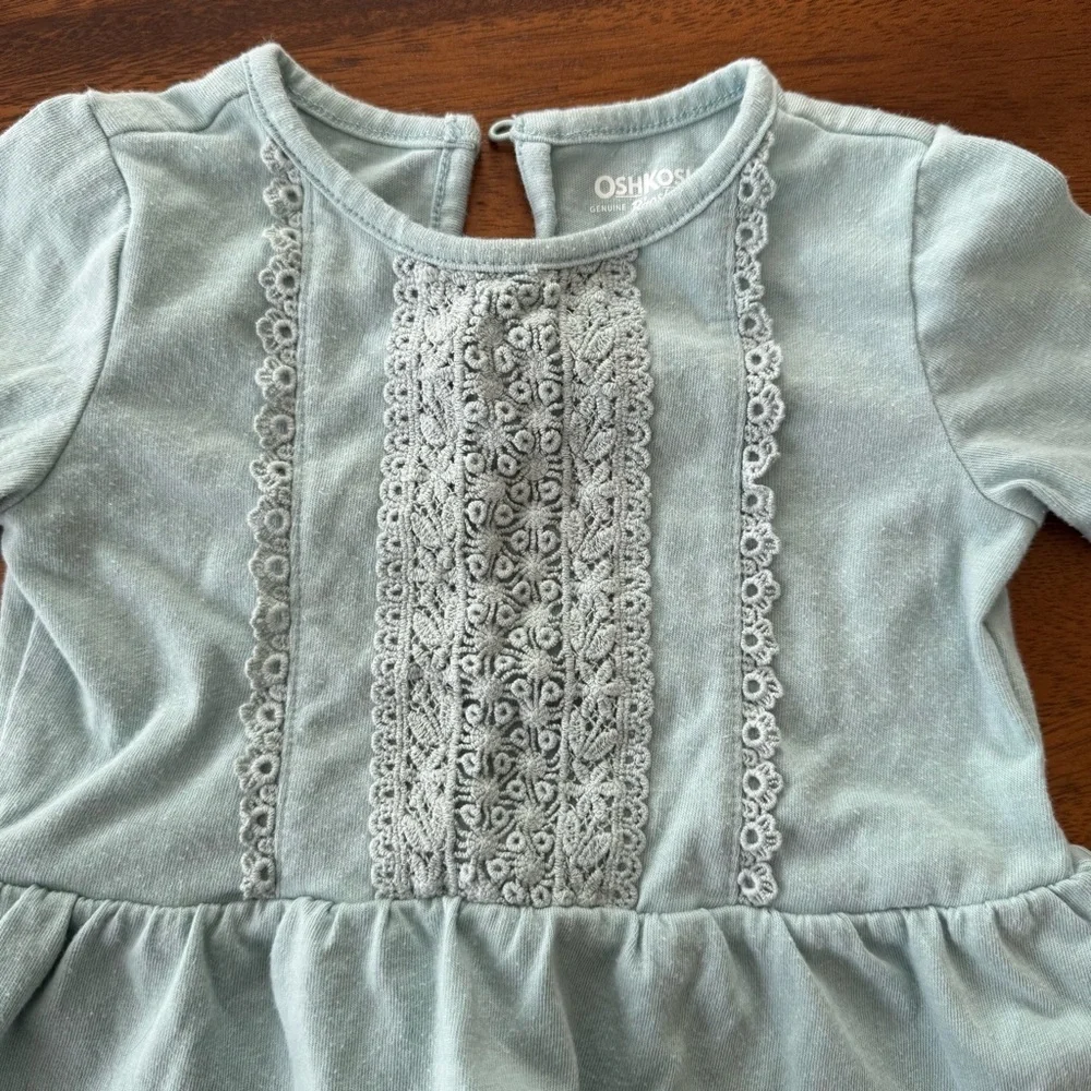 OshKosh B'gosh Soft Blue Lace Kids Blouse